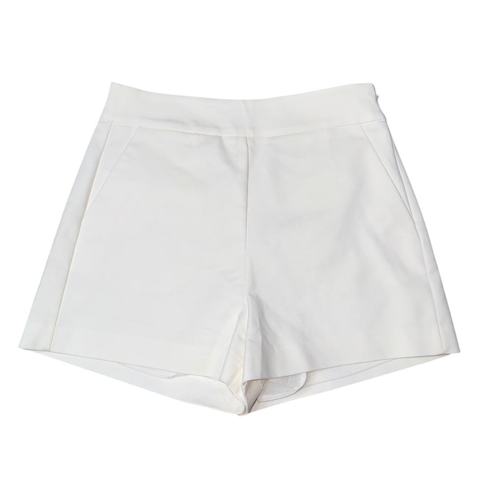 English Factory Shorts Women M White Excellent Tailored High Rise Cotton Pockets